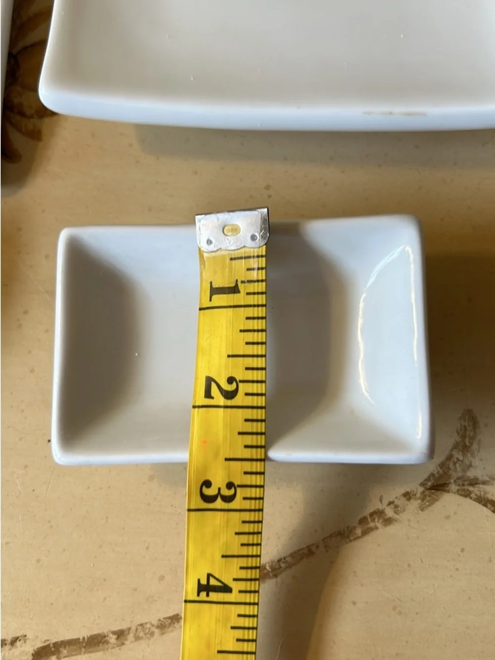 Crate & Barrel Cordon Bleu White Porcelain 8 PC Appetizer Sushi Plate Dish Set